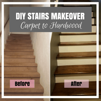 DIY Stairs Makeover From Carpet to Hardwood Stairs - KAinspired