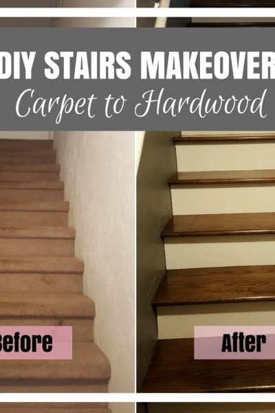 DIY Stairs Makeover From Carpet to Hardwood Stairs