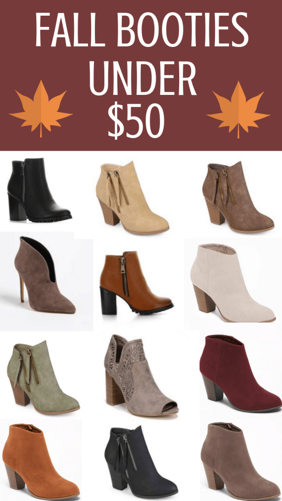 Fall Booties Under $50 #Fall #fallbooties #fallboots #boots #fallcolors #fashion #fashionideas #falloutfits #booties #KAinspired