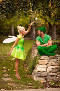 Tinkerbell and Peter Pan Halloween Costume #halloween #halloweencostume #halloweencouplecostume #couplecostume #diycostume #diyhalloween #diyhalloweencostume #KAinspired www.kainspired.com