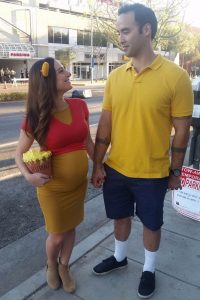 Winnie the Pooh and Christopher Robin Halloween Costume #halloween #halloweencostume #halloweencouplecostume #couplecostume #diycostume #diyhalloween #diyhalloweencostume #KAinspired www.kainspired.com