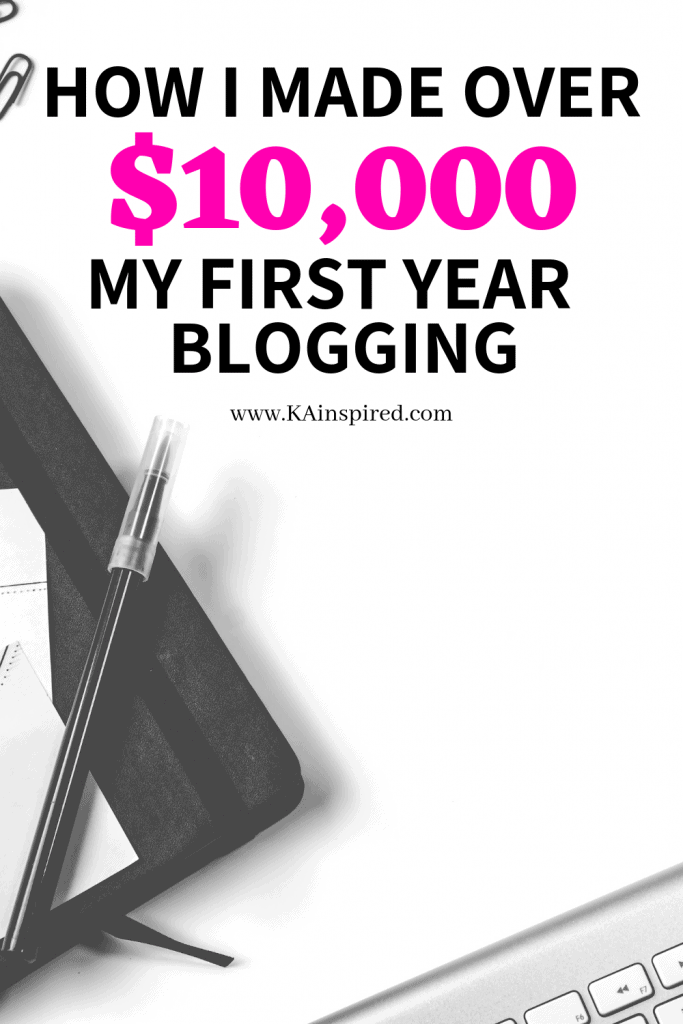 how I made over 10,000 my first year blogging. 