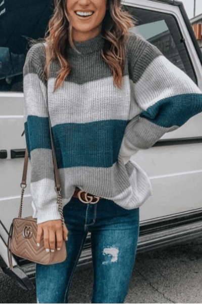 COMFY SWEATER FOR FALL - oversized striped sweater