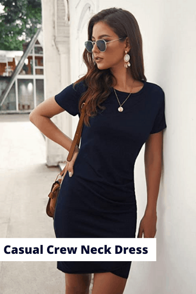 casual crew neck dress | summer dress