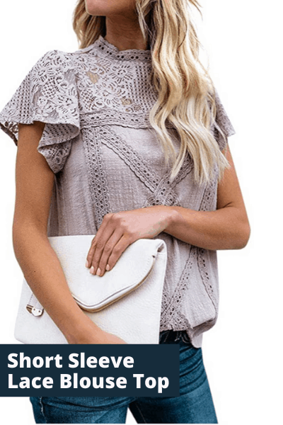 Short Sleeve lace Blouse top | summer fashion