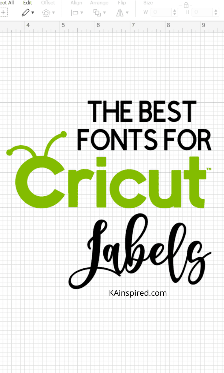 BEST CRICUT FONTS FOR LABELS KAinspired