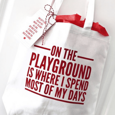 Cricut Teacher Gifts are personalized Totes