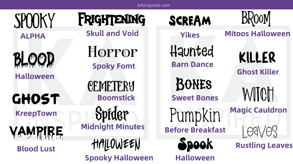 cheap and free Halloween Fonts